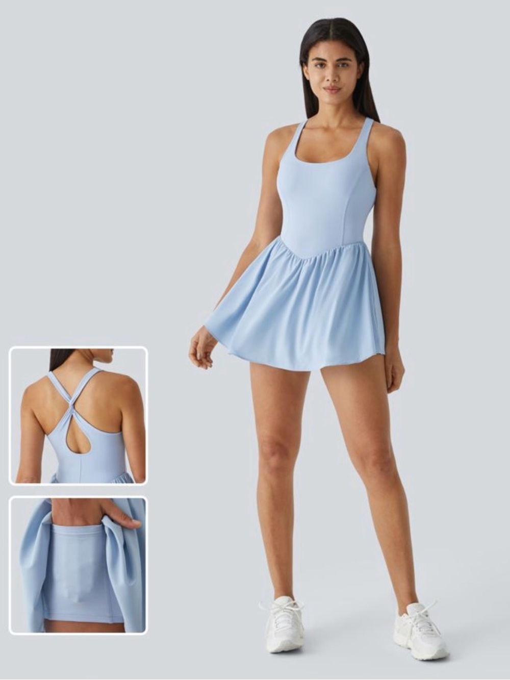 Halara Breezeful Corset 2-in-1 Pickleball Dress NWT - Angel Falls M